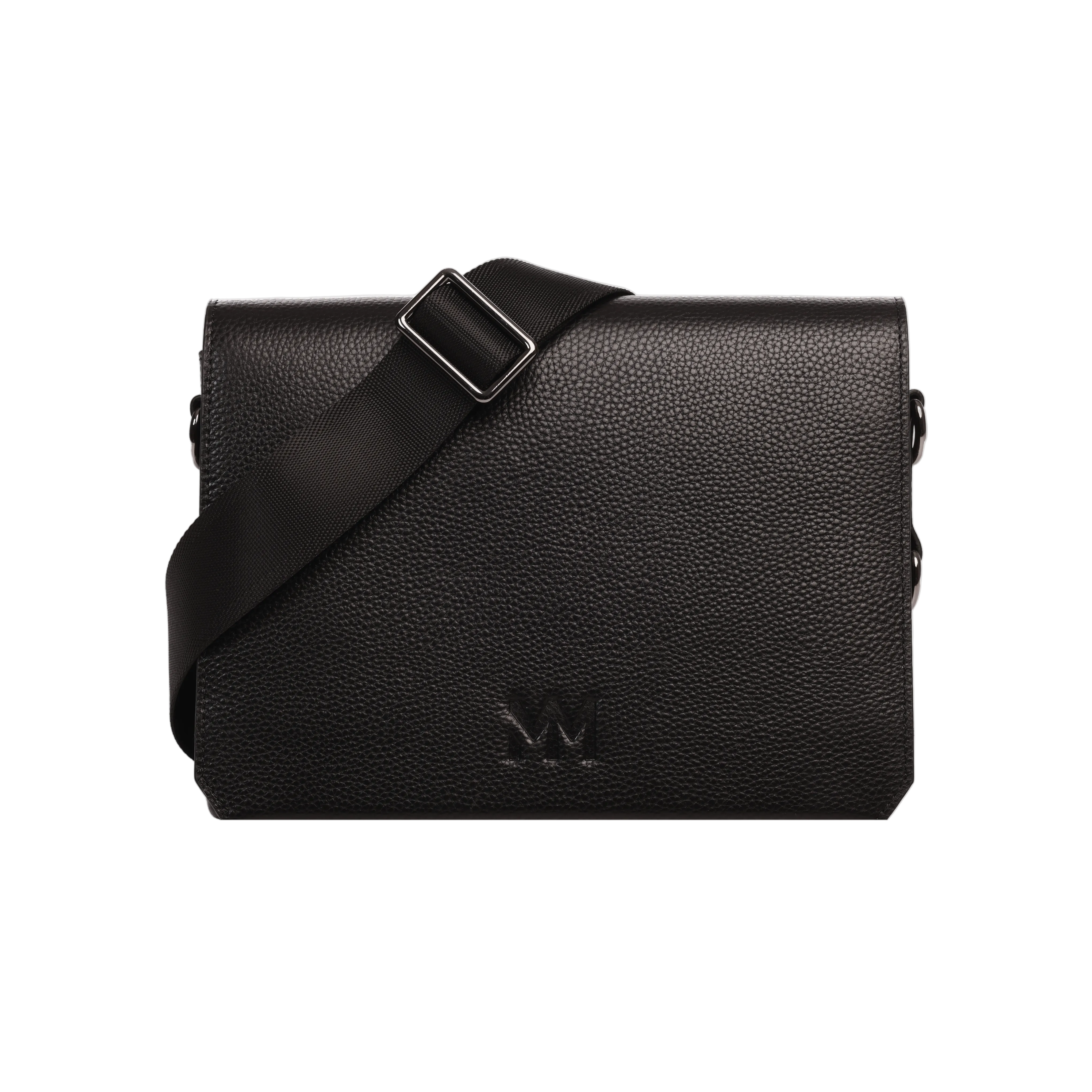 MM London Black Messenger Crossbody Bag